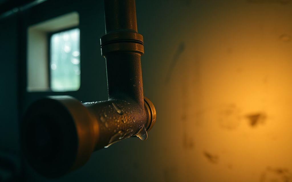 Condensation on copper pipe in a tropical Malaysian basement